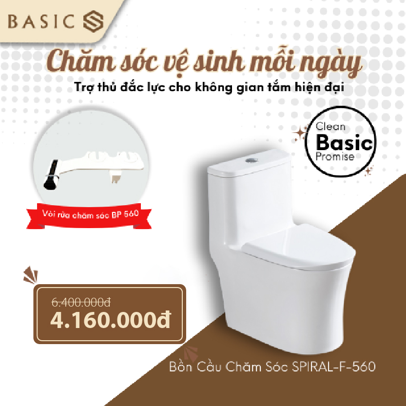 Bồn cầu rửa chăm sóc Water Jet Spiral-560