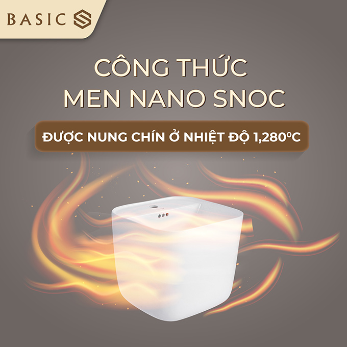 Chậu rửa sứ BSB-7124 được nung ở nhiệt độ cao
