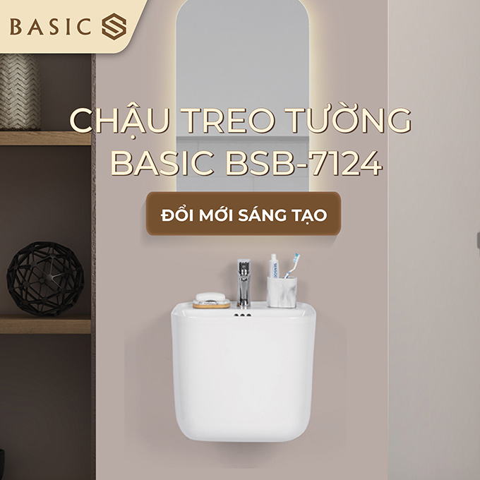 Chậu treo tường Basic BSB-7124