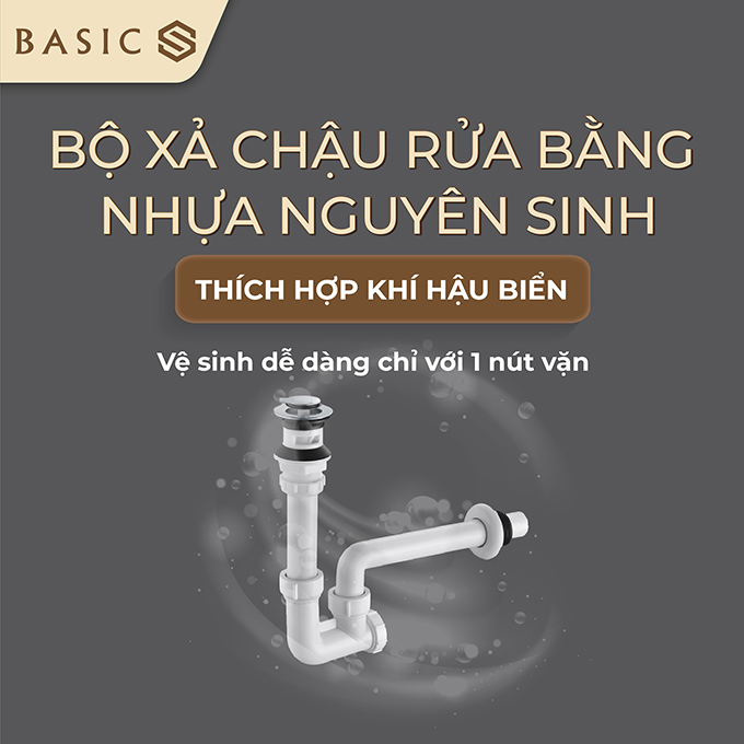 Tặng kèm bộ xả chậu rửa BP-11011