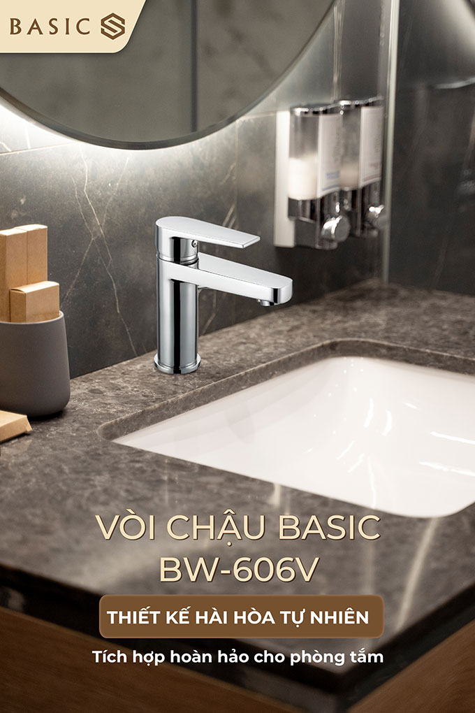Vòi chậu nóng lạnh Basic BW-606V