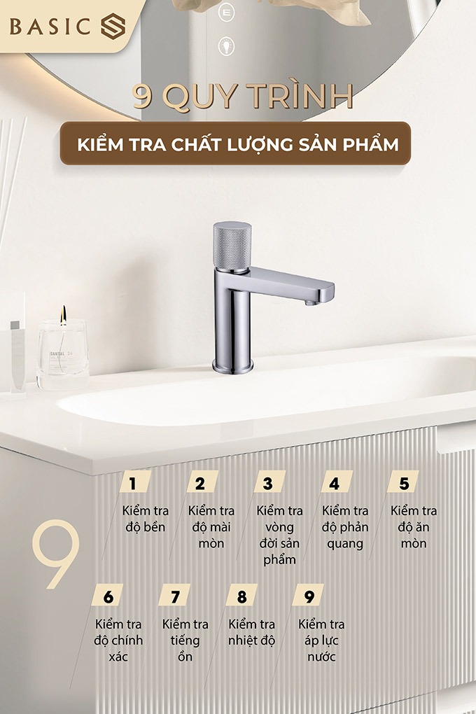 BW-616V trải qua 9 quy trình kiểm tra chất lượng để đảm bảo tiêu chuẩn 