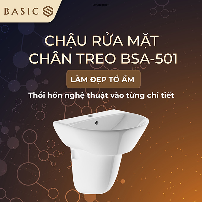 Chậu rửa treo tường BSA-501