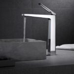 Vòi lavabo nóng lạnh Basic Lucas-H màu chrome (Vòi cao)