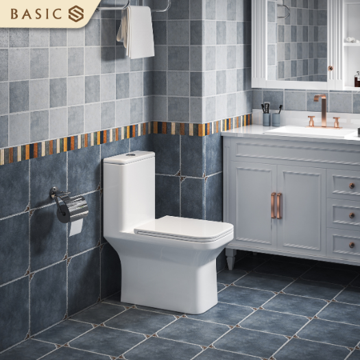 Bồn cầu một khối dáng vuông cao cấp Cavoli