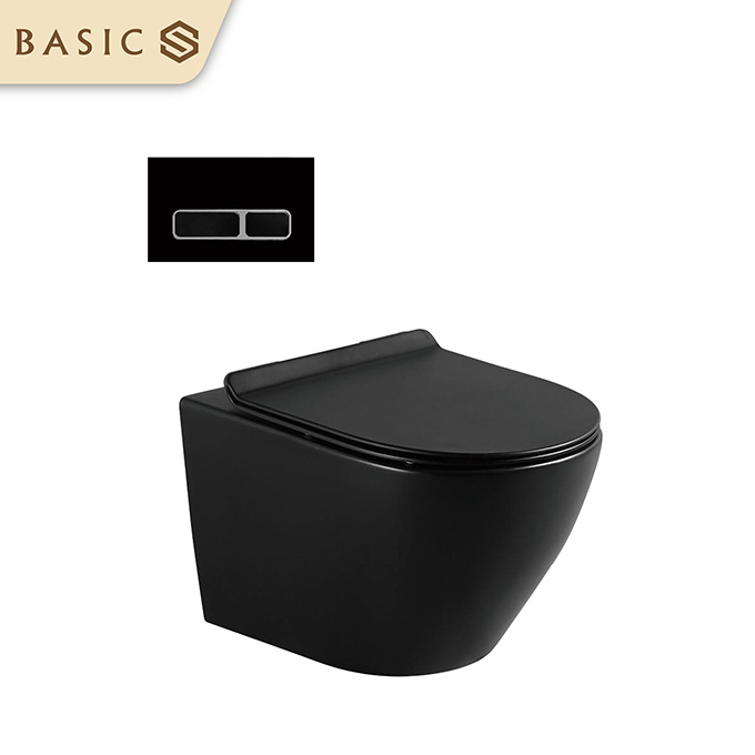 Bồn cầu treo tường Basic BS-8016W - Màu trắng (chưa bao gồm két nước âm)