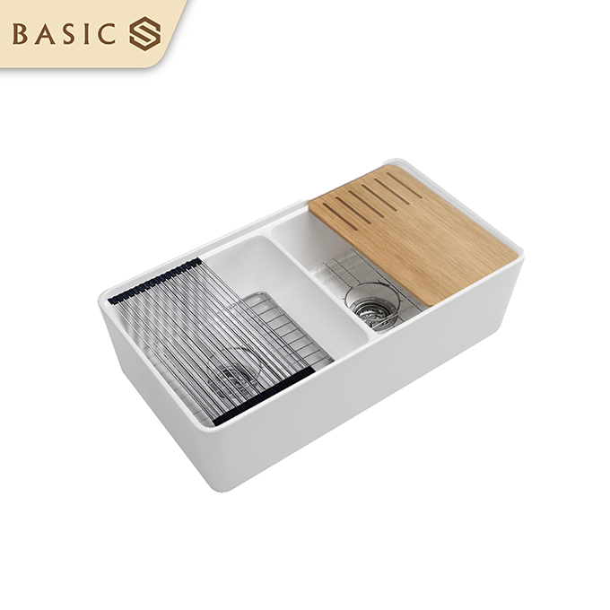 Chậu rửa chén sứ FFC kháng khuẩn Basic BS-K3320D