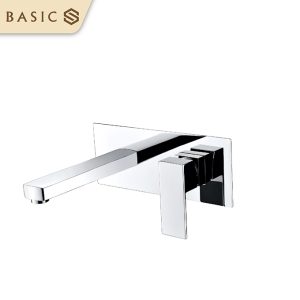 Vòi âm tường nóng lạnh Basic BW-46018 - Màu Chrome