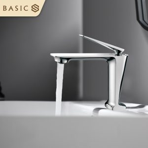 Vòi lavabo nóng lạnh Basic Cavoli-L màu Chrome