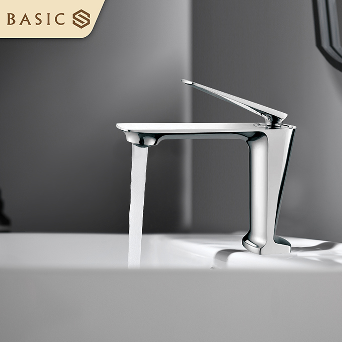 Vòi lavabo nóng lạnh Basic Cavoli-L màu Chrome