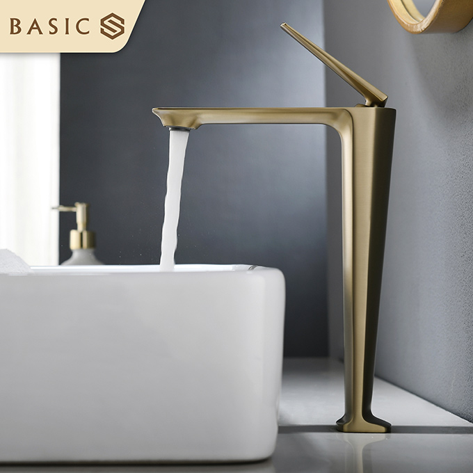 Vòi lavabo nóng lạnh Basic Cavoli-H màu chrome (Vòi cao)