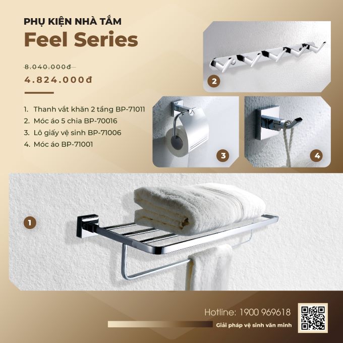 Bộ phụ kiện phòng tắm Feel Series