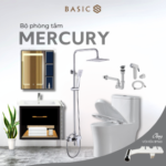 Bộ phòng tắm Mercury - Tặng kèm vòi rửa vệ sinh BP-560