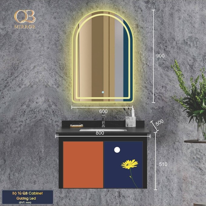 Bộ tủ Cabinet thủy tinh kháng khuẩn QG8006-QS180-QL943GV