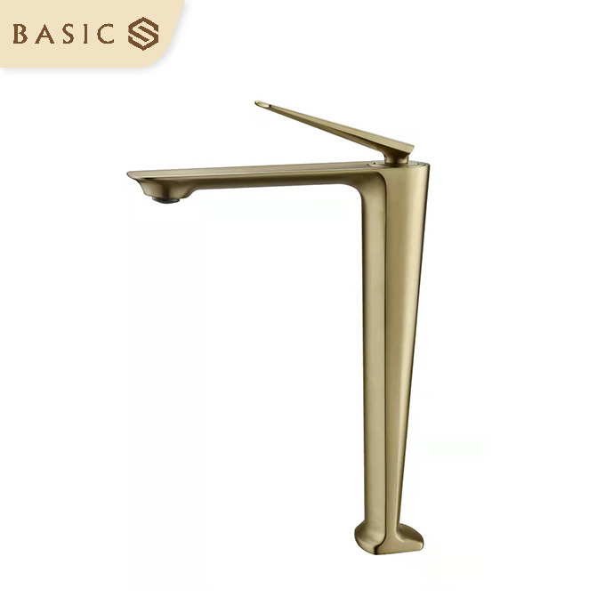 Vòi lavabo nóng lạnh Basic Cavoli-HG màu PVD Gold (Vòi cao)
