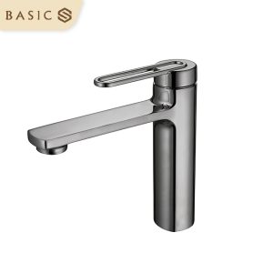 Vòi chậu nóng lạnh Basic Cara-LT màu Titan
