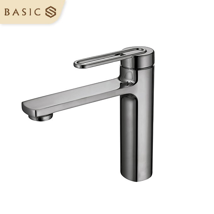 Vòi lavabo nóng lạnh Basic Cara-LT màu PVD Titan